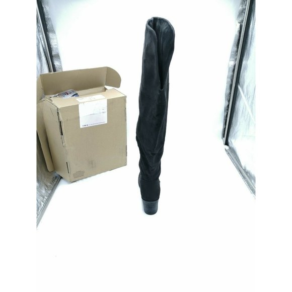 Journee Collection Sana Wide Calf Over-The-Knee Boots Shoes Black Women's US 10 - Picture 5 of 8